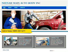 Tablet Screenshot of neenahmainautobody.com
